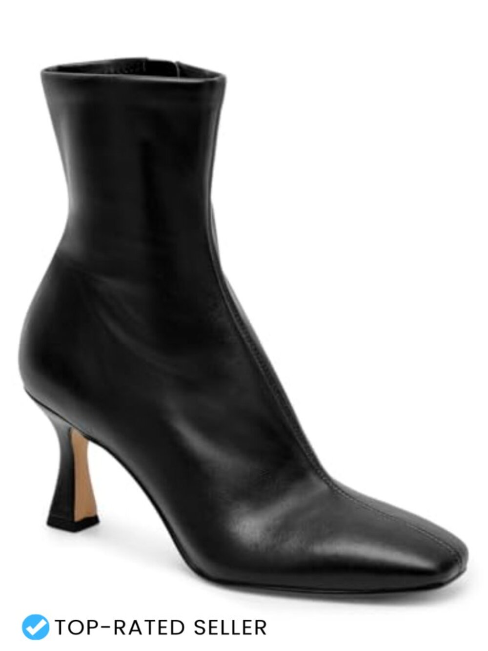 Kitten Heel Ankle Boots Square Toe Side Zipper Dressy Booties Fall